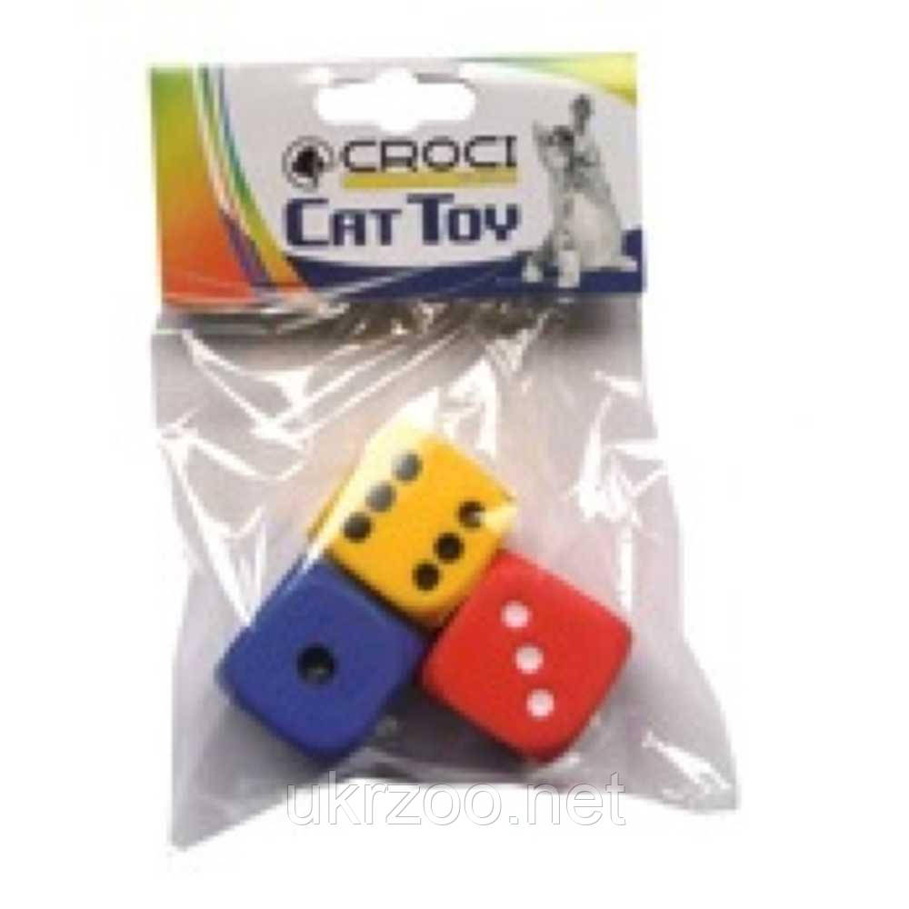 Іграшка для котів. CROCI Гральний кубик, 3, .5см, 3шт / уп (ціна за упак.), фото 1