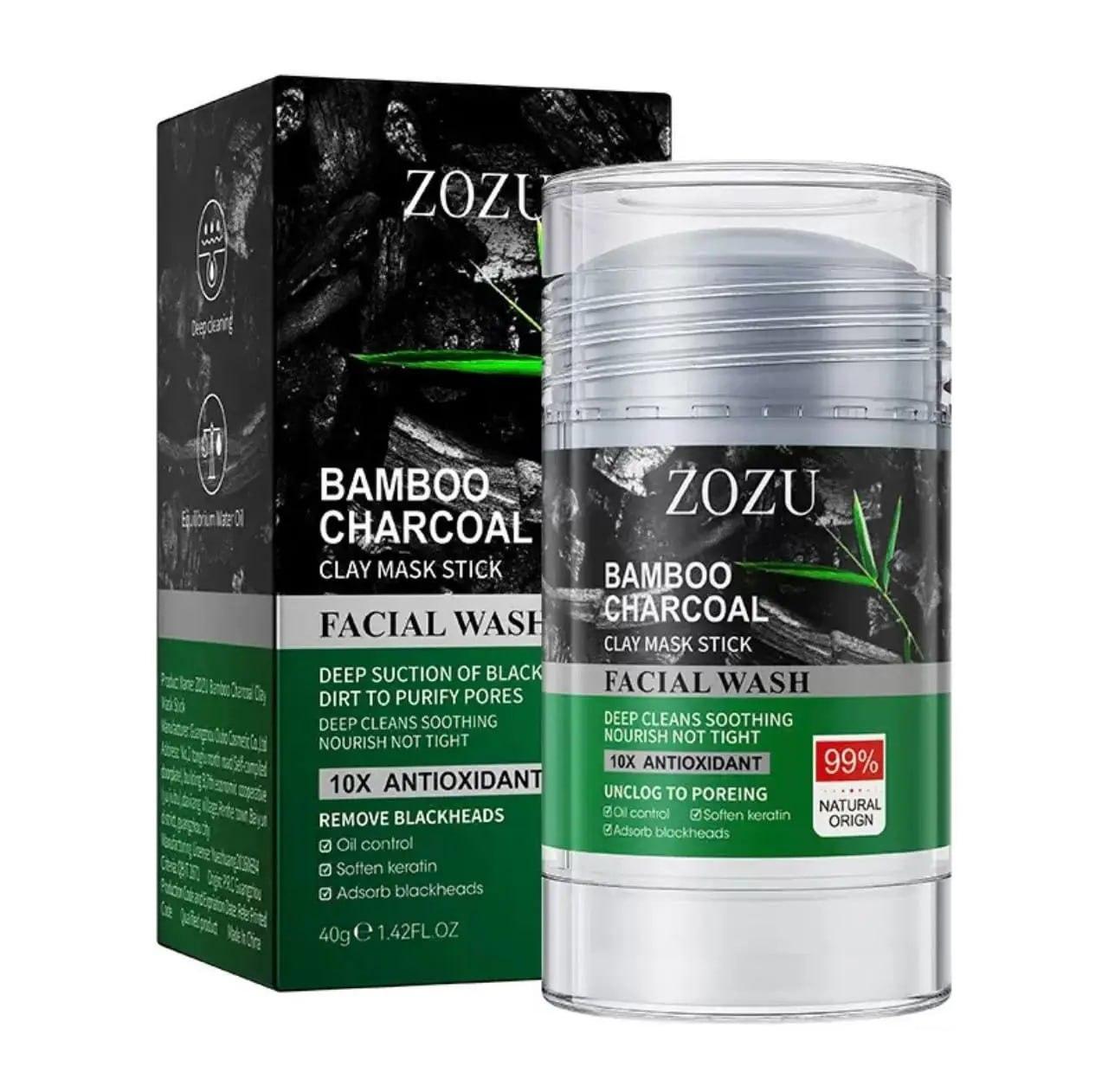 Очищаюча маска-стік проти чорних цяток та акне Zozu Bamboo Charcoal, 40 г