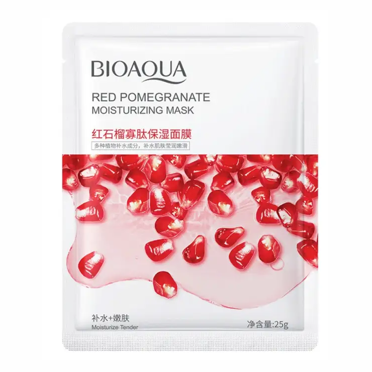 Тканинна маска для обличчя з екстрактом гранату Bioaqua Pomegranate Moisturizing Mask