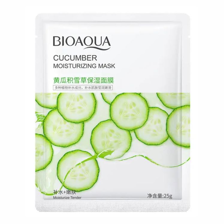 Тканинна маска для обличчя з екстрактом огірка Bioaqua Cucumber Moisturizing Mask