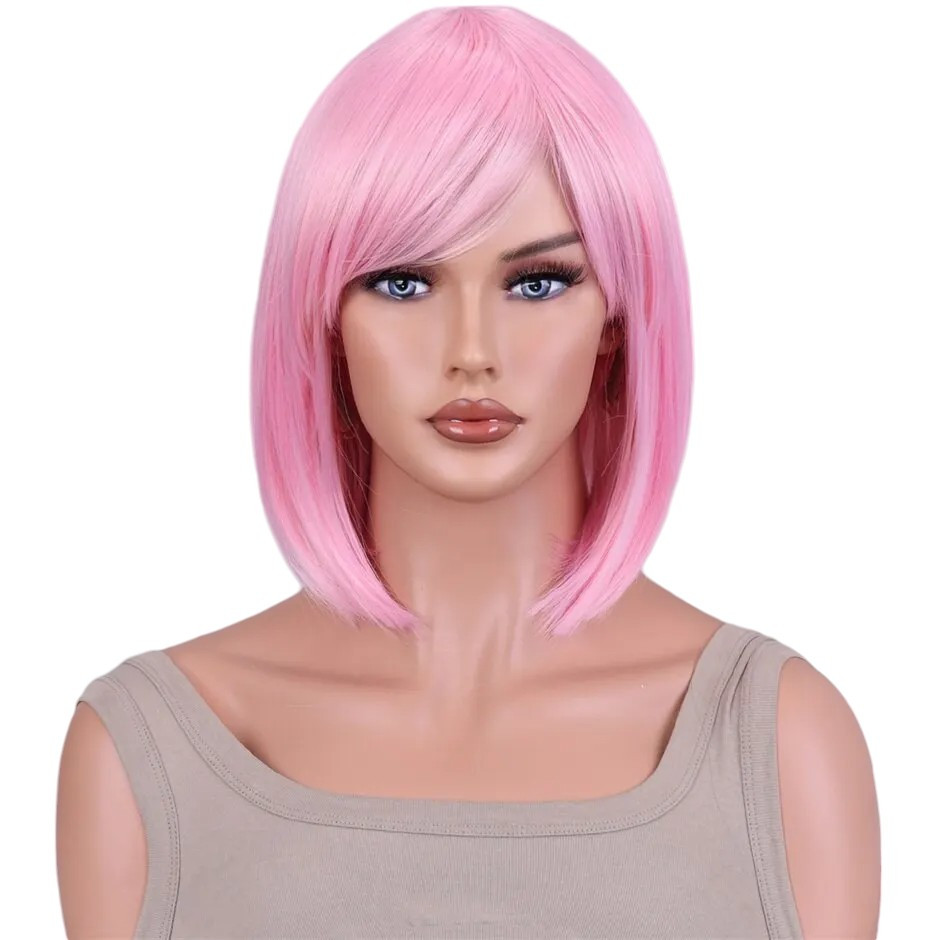 Перука рожева каре, синтетичне волосся 2026