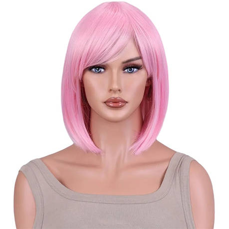 Перука рожева каре, синтетичне волосся 2026, фото 1