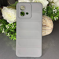 Чохол для Motorola Moto G84 силіконовий бампер Deexe Terra, з мікрофіброю, Soft Touch, сірий