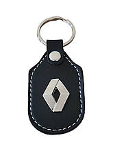 Брелок автомобільний для ключів Renault Рено шкіряний чорний