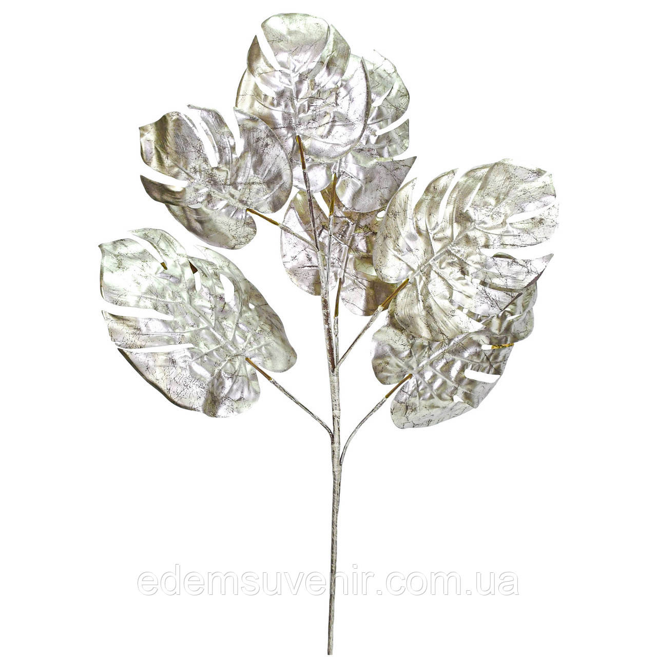 Штучна гілка Engard Monstera, платина, 76 см, TW-23