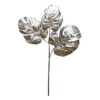 Гілка штучна Engard Monstera, платина, 65 см (TW-21)