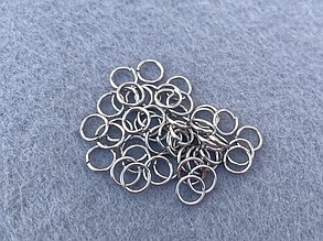 (50шт) Кільця з'єднувальні 6мм для біжутерії з нержавіючої сталі