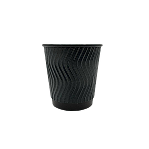 Стакан гофра Double Black 110мл (30шт/уп|48уп/ящ) UMGBB110