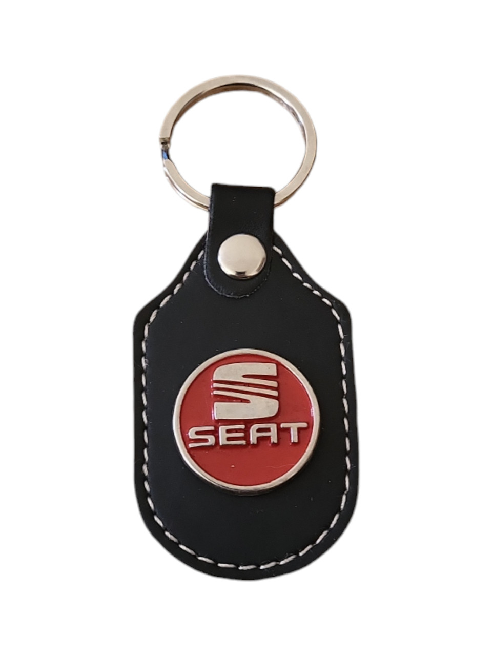 Брелок автомобільний для ключів Сеат Seat шкіряний чорний