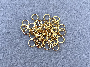(10шт) Кільця з'єднувальні 6мм для біжутерії з нержавіючої сталі, колір золото