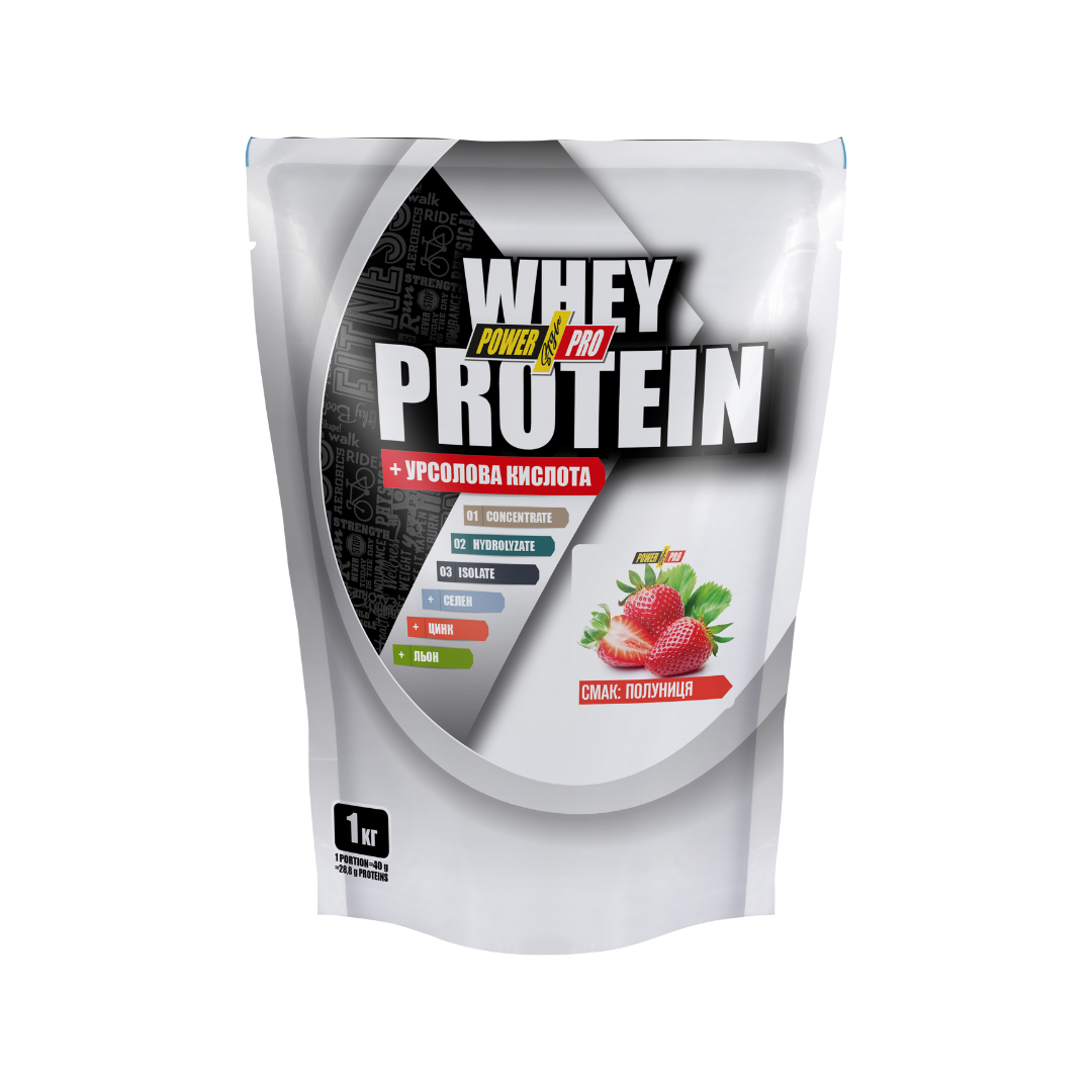 Протеїн Power Pro Whey Protein полуниця 1 кг