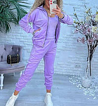 Стильний жіночий костюм, тканина "Велюр" 46, 48, 50, 52, 54 розмір 46, фото 4