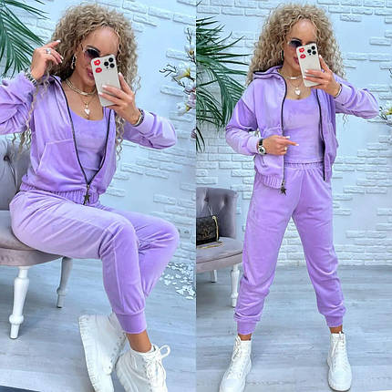 Стильний жіночий костюм, тканина "Велюр" 46, 48, 50, 52, 54 розмір 46, фото 1