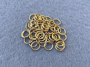 (10шт) Кільця з'єднувальні 8мм для біжутерії з нержавіючої сталі, колір золото