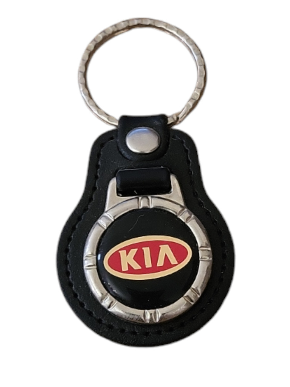 Брелок автомобільний для ключів Кіа Kia шкіряний чорний