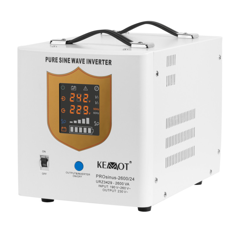 Інвертор для безперебійного живлення + стабілізатор Kemot PROsinus 2600VA/1800Вт 24V чиста синусоїда