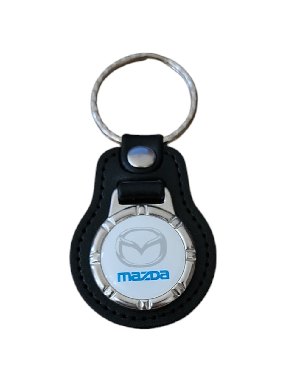 Брелок автомобільний для ключів Мазда Mazda шкіряний чорний