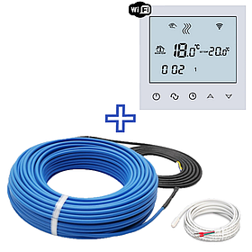 Нагрівальний кабель MEXELL | 180вт/10м |з терморегулятором Ecoset BHT-800 Wi-Fi