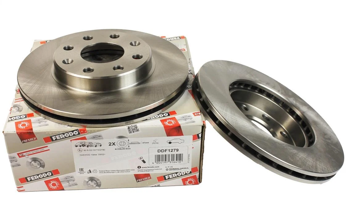 Гальмівний диск передній Авео Т250, T200, Калос, Віда, Спарк / Aveo, Vida, Kalos (96574633) Ferodo DDF1279, фото 1