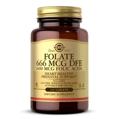 Solgar Folate 666 mcg DFE (Folic Acid 400 mcg) (250 tab)