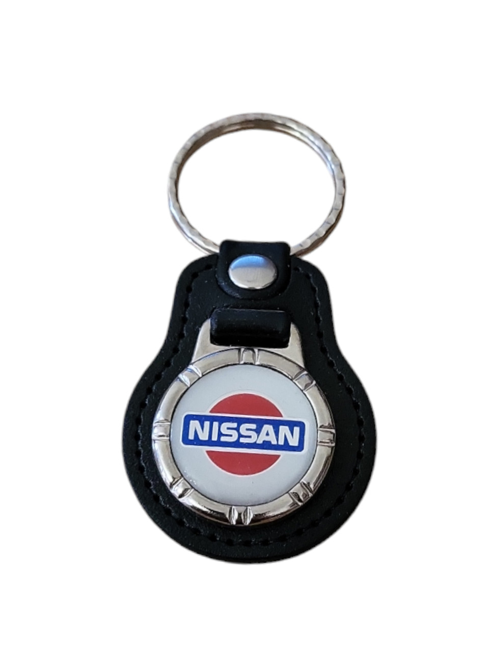 Брелок автомобільний для ключів Ниссан Nissan шкіряний чорний