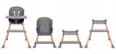 Дитячий стільчик для годування KIDWELL EATAN WOOD GREY KRWYEAT02A0, фото 2