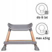 Дитячий стільчик для годування KIDWELL EATAN WOOD GREY KRWYEAT02A0, фото 4