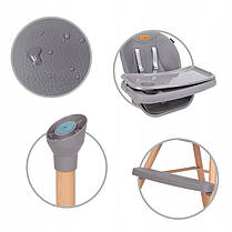 Дитячий стільчик для годування KIDWELL EATAN WOOD GREY KRWYEAT02A0, фото 5