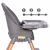 Дитячий стільчик для годування KIDWELL EATAN WOOD GREY KRWYEAT02A0, фото 6