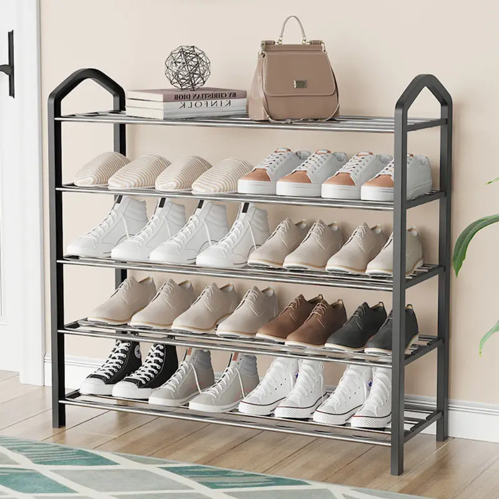 Органайзер полиця для взуття компактна Shoe Rack 8814 Стелаж для зберігання на 5 ярусів 69х42х19