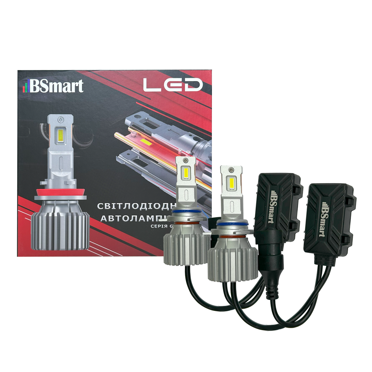 Автолампи LED BSmart G10 діод CSP Південна Корея HIR2 9012 6000Лм 54Вт 12-24В