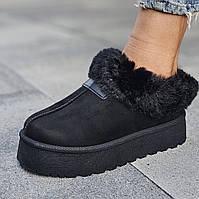 На 39р і 40р! Уггі ультра міні на високій підошві чорні Жіночі ультракороткі уггі на платформі Угги (Код: 3455)