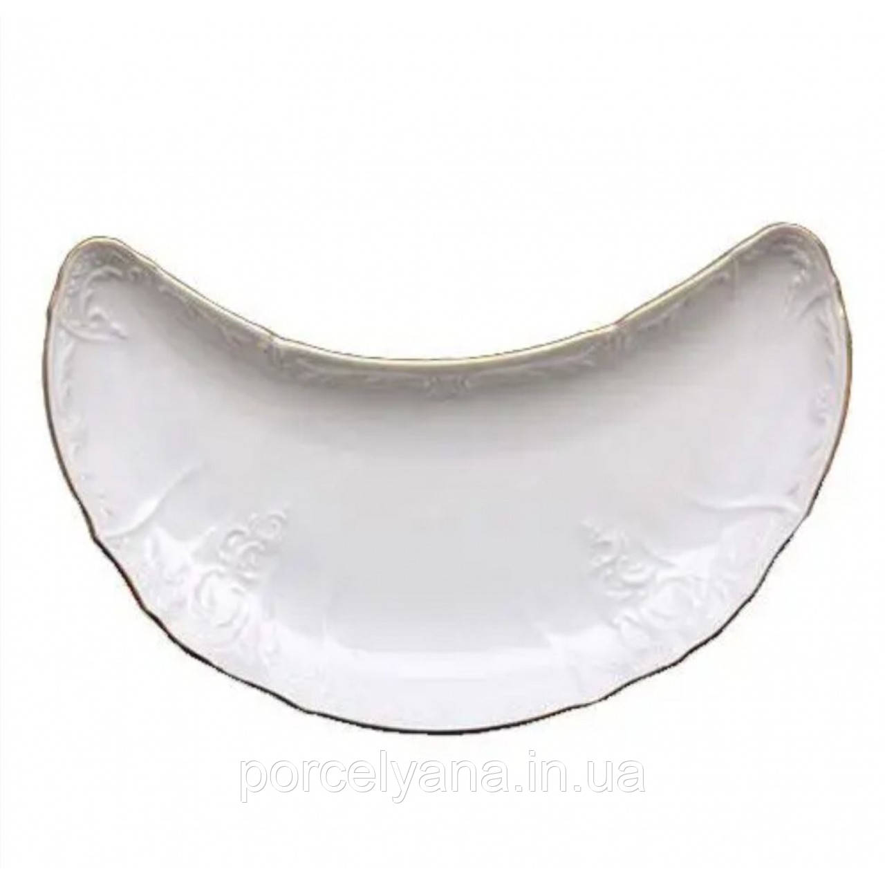 Блюдо півмісяць Thun Bernadotte обведення золото 311011, фото 1