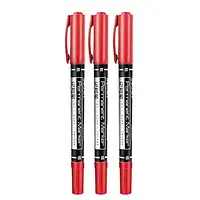 Маркер перманентний для татуажу червоний 2мм/0,5мм двосторонній