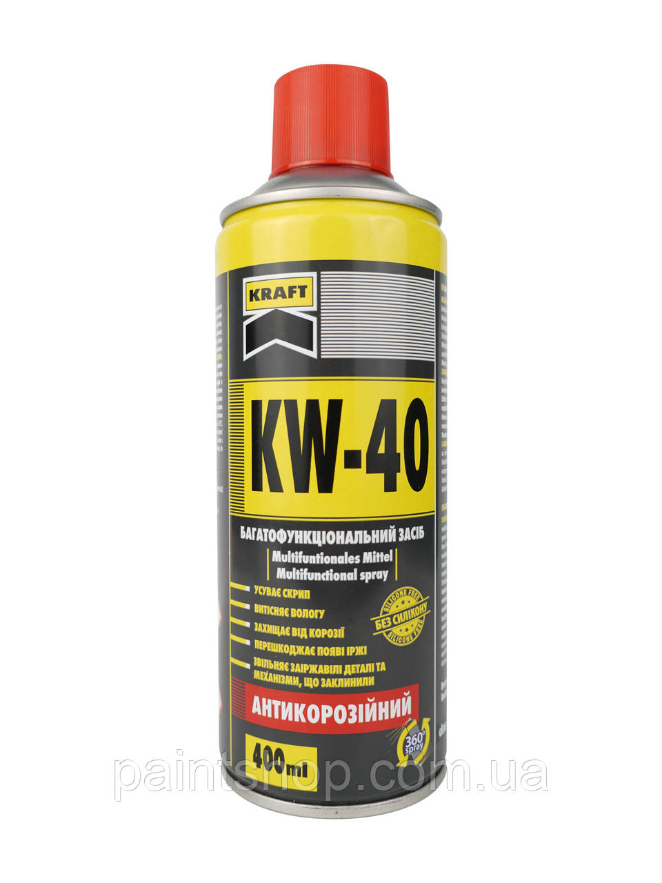 Мастило аерозольне багатофункціональне Kraft KW-40 400 мл, фото 1
