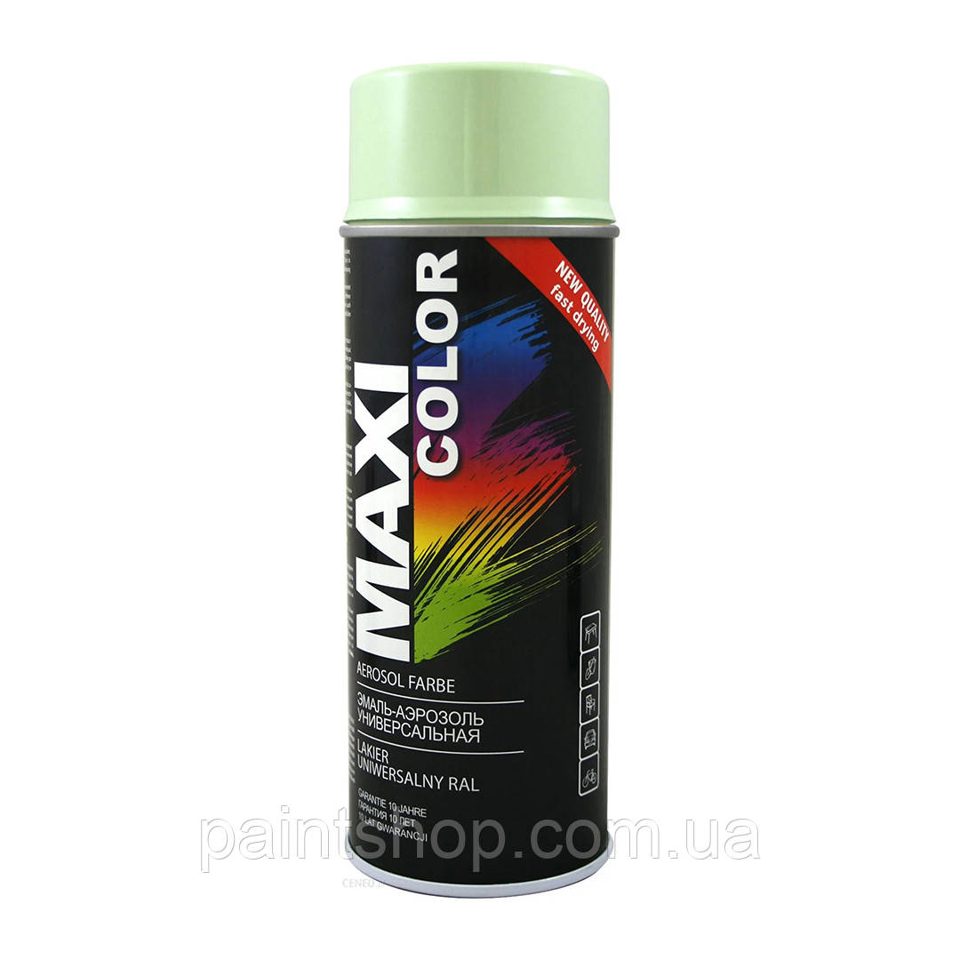 Емаль аерозольна універсальна Maxi Color RAL 6019 Пастельний зелений 400 мл