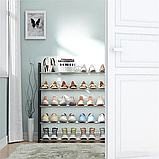 Органайзер полиця для взуття компактна Shoe Rack 8814 Стелаж для зберігання на 5 ярусів 69х42х19, фото 7
