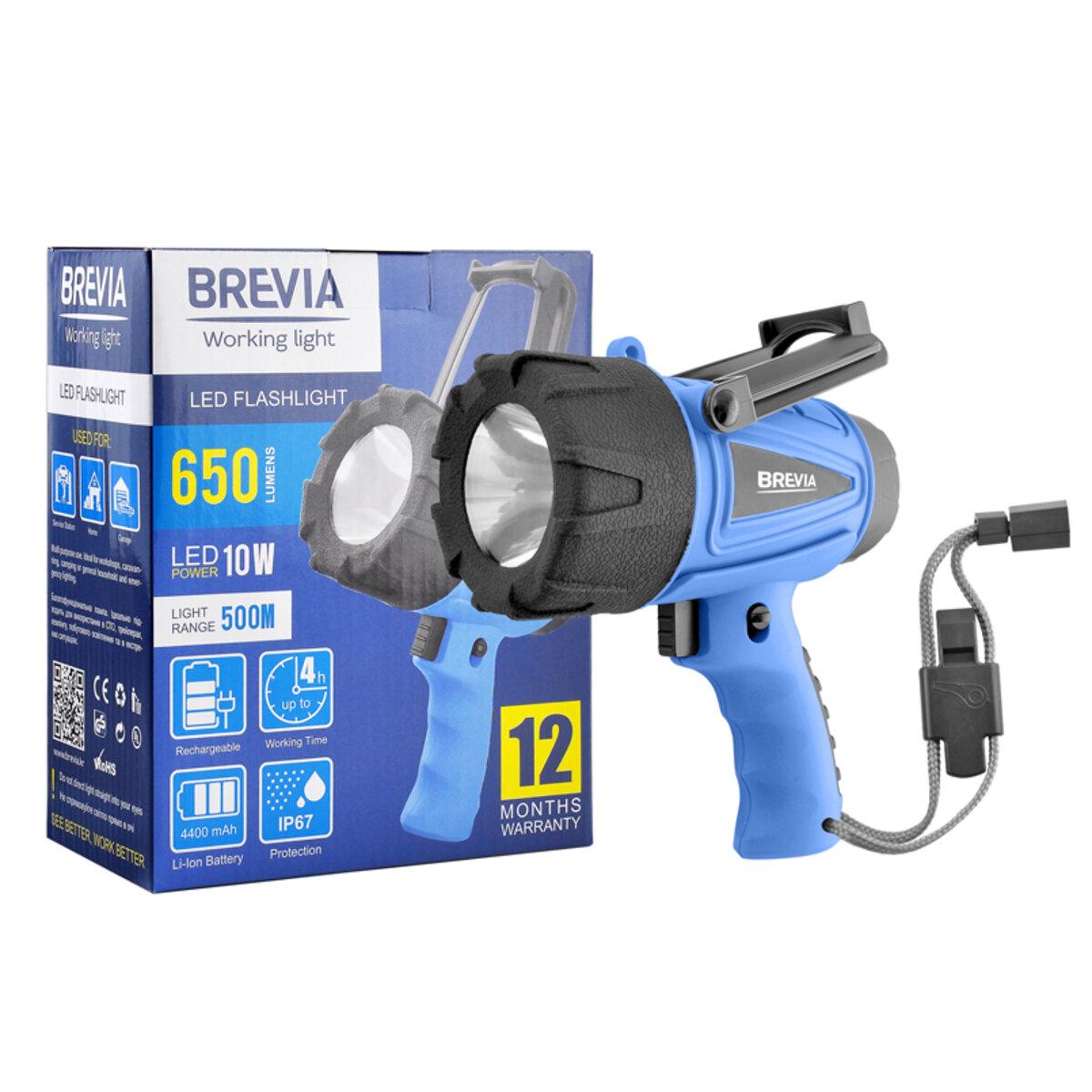 Ліхтар інспекційний Brevia LED 500М 10 W LED 650 lm 4400 mAh, microUSB