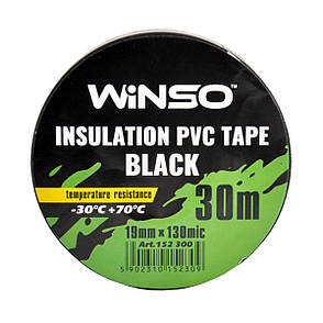Стрічка ізоляційна ПВХ Winso д.30 м, ш.19 мм, зокрема 30 мк, чорна, фото 2