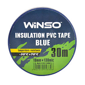 Стрічка ізоляційна ПВХ Winso д.30 м, ш.19 мм, зокрема 120 мк, синя, фото 2
