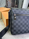 Сумка месенджер Louis Vuitton Damier Graphite сіра чоловіча якість преміум, фото 6