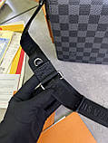 Сумка месенджер Louis Vuitton Damier Graphite сіра чоловіча якість преміум, фото 7