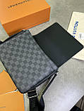 Сумка месенджер Louis Vuitton Damier Graphite сіра чоловіча якість преміум, фото 9