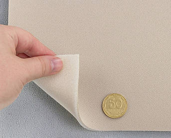 Автотканина стельова оригінальна колір світло-бежевий ТРО-1315/1-ns товщ. 3мм шир. 140см Німеччина