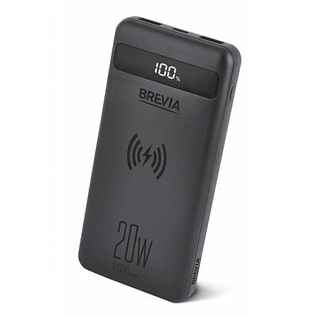 Повербанк (Power Bank) Brevia 10000mAh 20W Wireless Qi10W Li-Pol, LCD, фото 1
