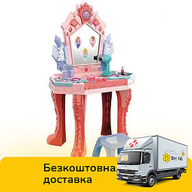 Трюмо для дівчинки (світло, звук, фен на батарейках, стільчик, аксесуари) 661-133