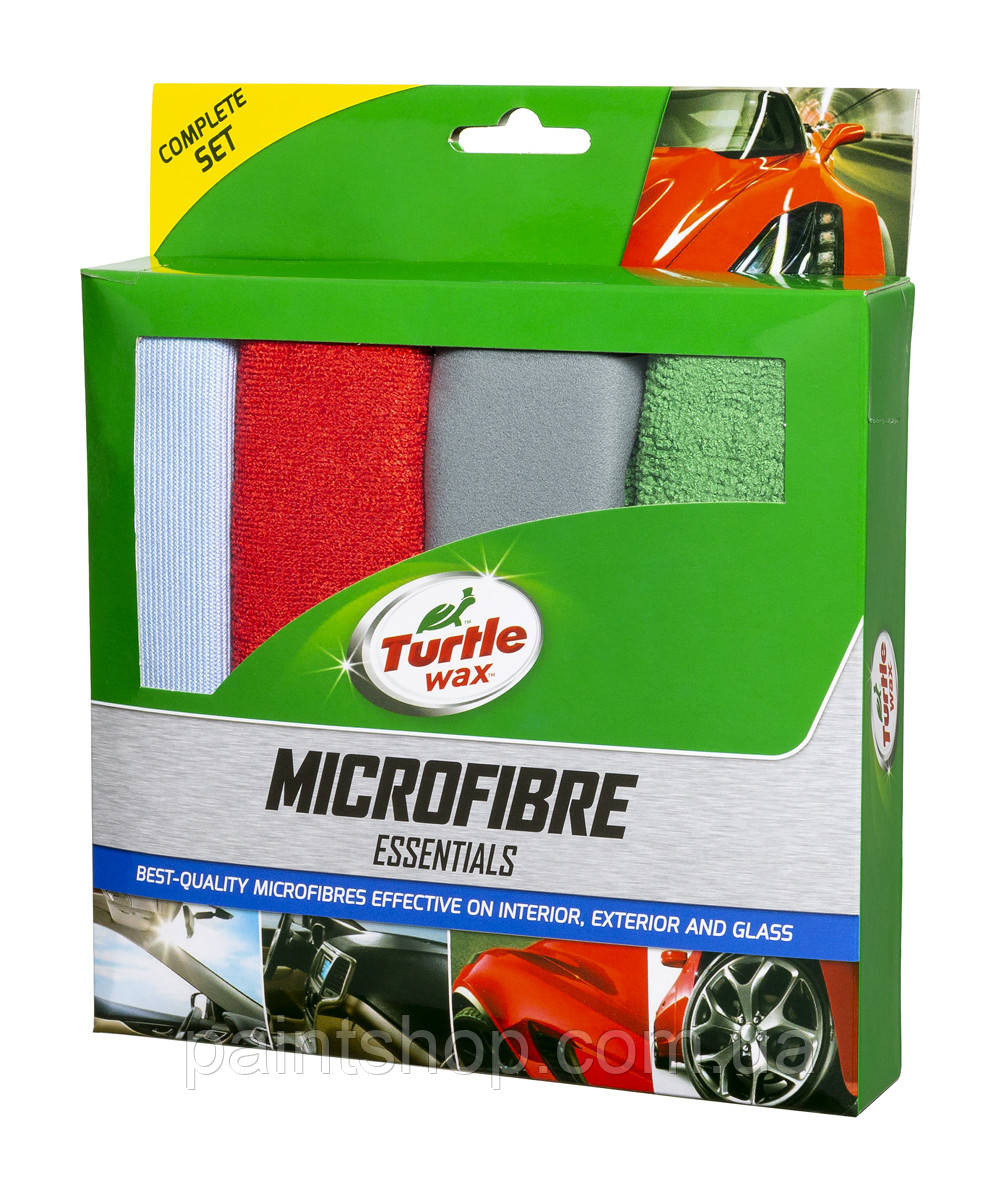 Набір мікрофібрових серветок для кузова Turtle Wax 300х400 4 шт, фото 1
