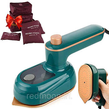 Портативна праска Steam + Подарунок Органайзери 6в1 Secret Pouch / Міні відпарювач / Ручна парова праска