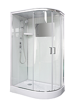 Душовий бокс VERONIS BN3 120 L 120х80х220см на низькому піддоні асиметричний прозоре скло розсувні двері, фото 2