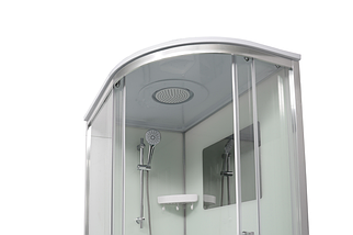 Душовий бокс VERONIS BN3 120 L 120х80х220см на низькому піддоні асиметричний прозоре скло розсувні двері, фото 3